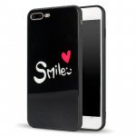 Wholesale iPhone SE (2020) / 8 / 7 Design Tempered Glass Hybrid Case (Smile)